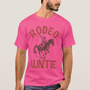 Camiseta Rodeo Tia da Família de Aniversário Ocidental Cowb