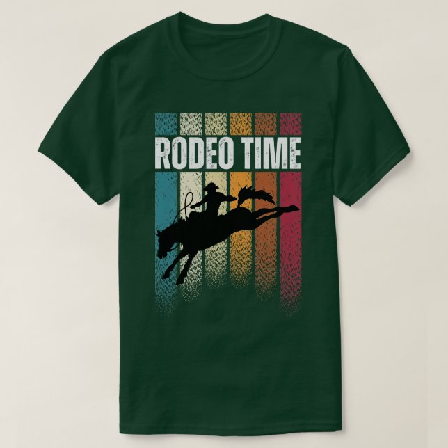 Camiseta Rodeo Time Bareback no oeste (Frente do Design)