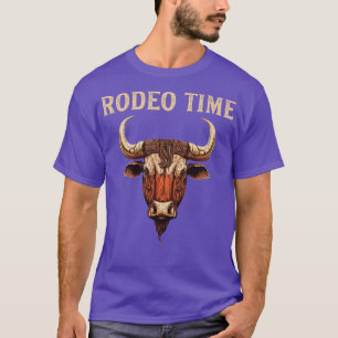 Camiseta Rodeo Time Bull Dirigindo Touro De Cowboy