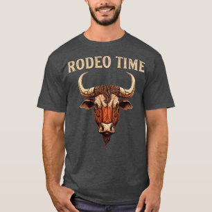 Camiseta Rodeo Time Bull Dirigindo Touro De Cowboy