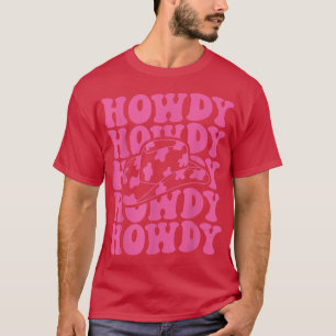 Camiseta Rodeo White Howdy Western Retro Cowboy Hat Souther