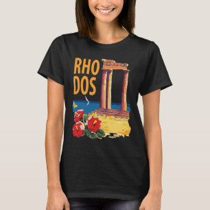 Camiseta Rodes Grécia Templo Antigo Amarelo Viagem