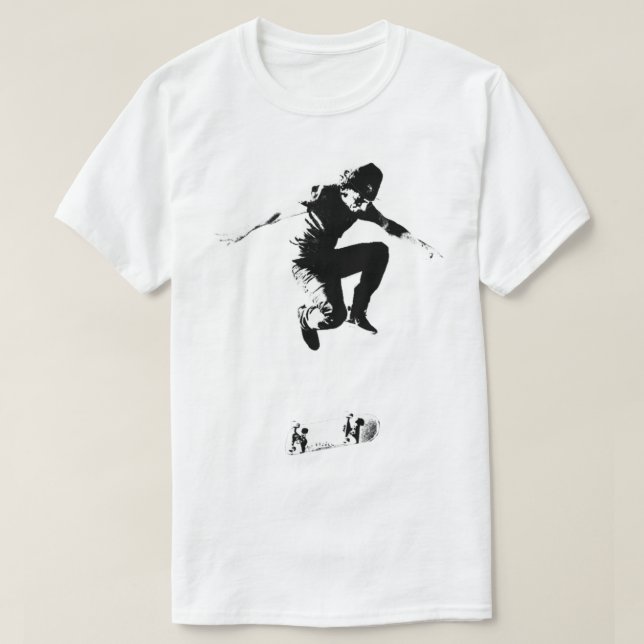 Camiseta Rodney Mullen Treflip B_amp_W Gráfico (Frente do Design)