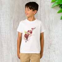 Rodovalho Floral com Flores Vermelhas e Hummingbir