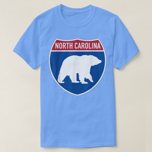 Camiseta Rodovia Interestadual do Urso NC da Carolina do No (Frente do Design)