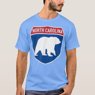 Camiseta Rodovia Interestadual do Urso NC da Carolina do No