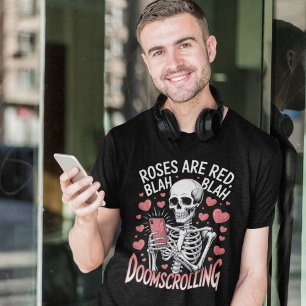 Camiseta Rodoxscrolling Rosas São Vermelhas Anti Dia dos Na