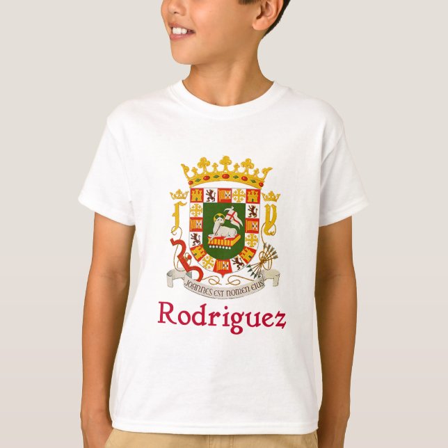 Camiseta Rodriguez Porto Rico Shield (Frente)