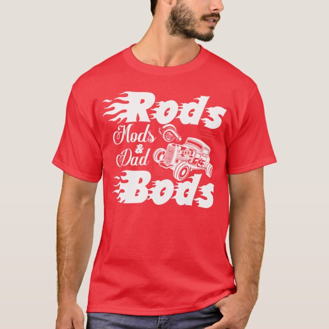 Camiseta Rods Mods Dad Bods Retro Classic Cars boy boy (Frente)