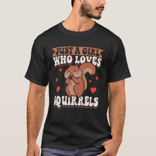 Camiseta Roedor De Esquilo Bonito Apenas Uma Menina Que Ama
