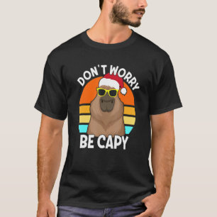 Camiseta Roedor Retro Capivara Não Se Preocupe Seja Capy Ca