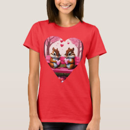 Camiseta Roedores fofos e corações de doce
