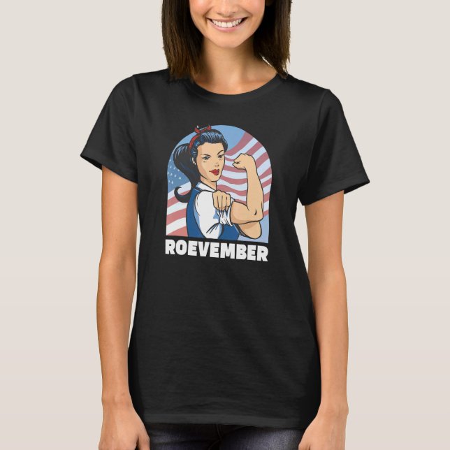 Camiseta ROEVEMBER American Flag Lembre-se de 8 de novembro (Frente)