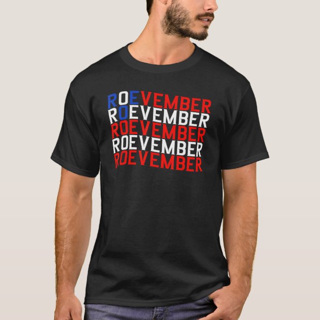 Camiseta ROEVEMBER US FLAG Roe VMember Roe Novembro Pro Roe (Frente)