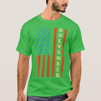 Camiseta Roevember Vintage Retro American Flag