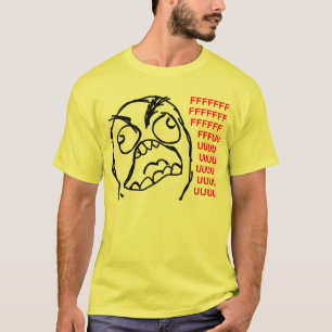 Camiseta rofl cómico do lol do meme da raiva da cara da
