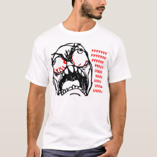 Camiseta rofl super do meme da cara da raiva