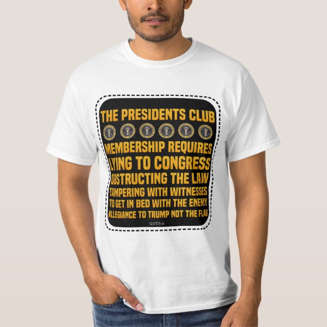 Camiseta Roger Stone Membro Fundador Do Clube Dos President (Frente)