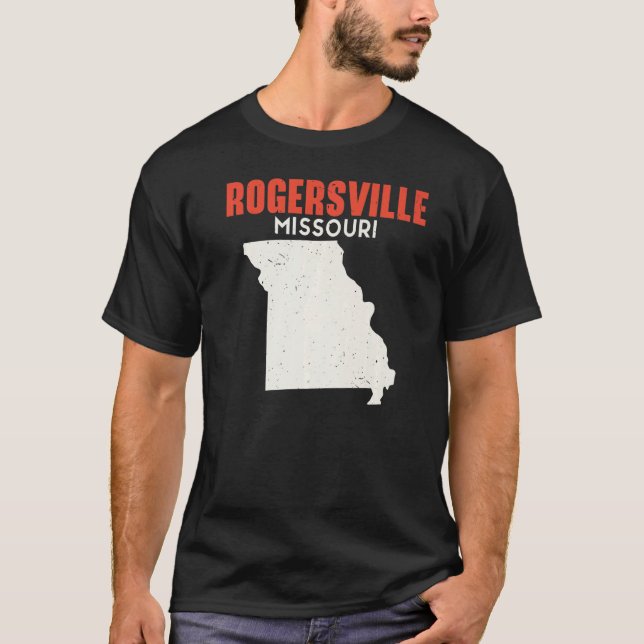 Camiseta Rogersville Missouri EUA State America Viagem Miss (Frente)