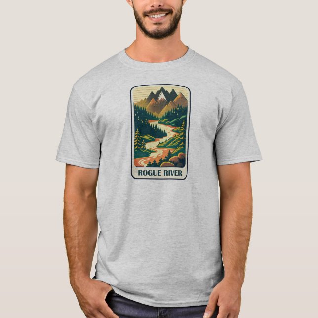 Camiseta Rogue River Oregon Colors (Frente)