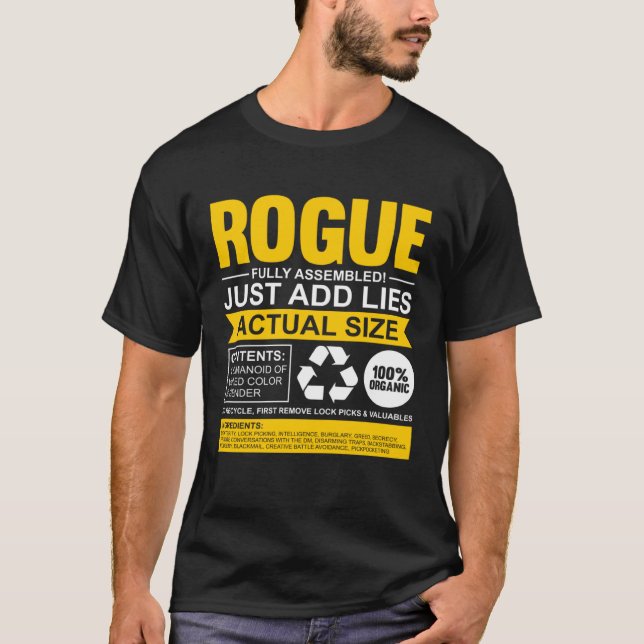 Camiseta Rogue Totalmente Montado Gamer Rogue Contendo Sina (Frente)