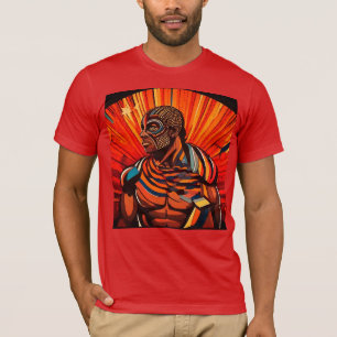 Camiseta RokCloneDesigns T-Shirt preto multicolorido mascul