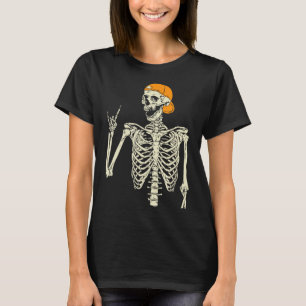 Camiseta Roker Skeleton Boné Skater Legal Halloween Punk Ro