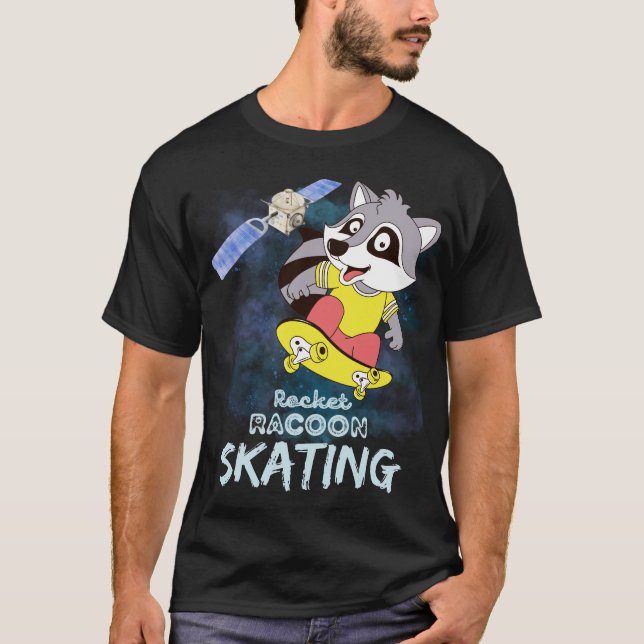 Camiseta Roket Racoon Skating (Frente)