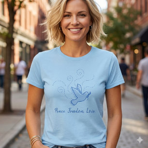 Camiseta Rola da Paz. Paz. Liberdade. Amor. T-Shirt