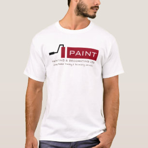 Camiseta Rolador de Pintura Vermelha, Anel de Pintura e Dec