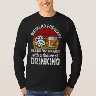 Camiseta Rolagem de Previsão de Fim de Semana para Iniciati