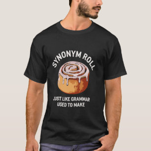Camiseta Rolagem de Sinônimo Piada de Gramática Divertida C