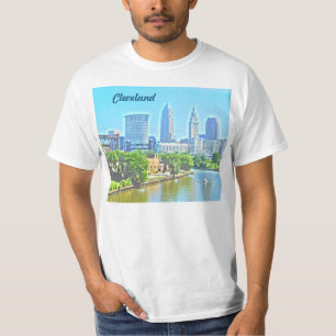 Camiseta Rolamento no t-shirt de Cleveland do rio