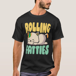 Camiseta Rolamentos Gatinhos Gato Gatinho Engraçado Tiro Pe