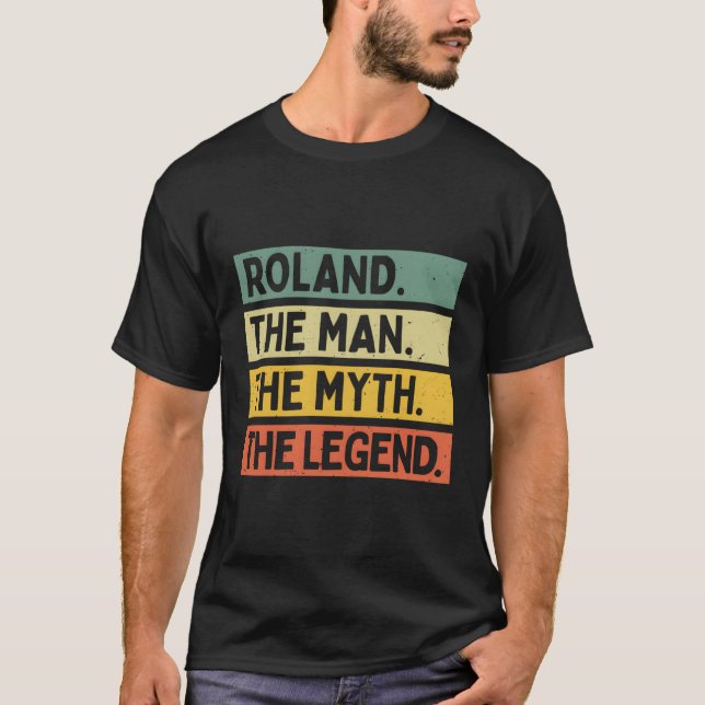 Camiseta Roland The Myth The Legend Personalised Cote (Frente)
