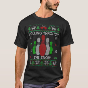 Camiseta Rolando Através Da Boliche De Neve Pinos Feia