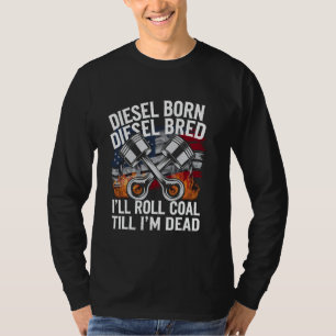 Camiseta Rolando Carvão EUA Diesel Nascido Mecânico Diesel