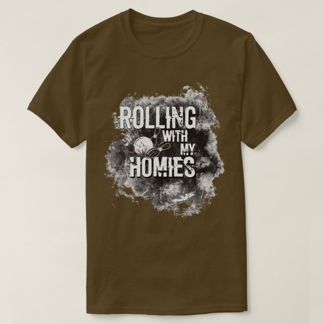 Camiseta Rolando com os meus amigos, bolinho engraçado T (Frente do Design)