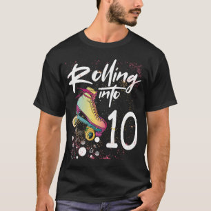 Camiseta Rolando Em 10 Roller Skating Aniversário