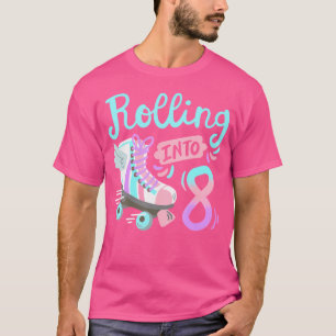 Camiseta Rolando Em 8 Patins De Rodas Menina Patinadora 8º