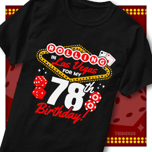 Camiseta Rolando em Las Vegas Aniversário de 78 anos Festa