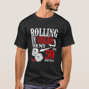 Camiseta Rolando Em Las Vegas Festa de aniversário 50º Bd