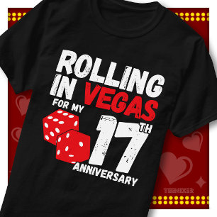 Camiseta Rolando Em Vegas 17º Aniversário Casal Engraçado