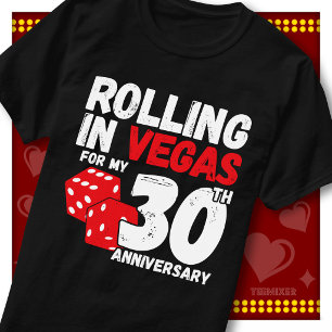 Camiseta Rolando Em Vegas 30º Aniversário Casal Engraçado