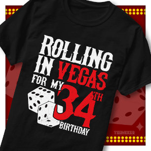 Camiseta Rolando na festa de dados da turma do 34º aniversá