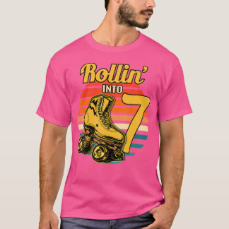 Camiseta Rolando no 7 Roler Festa de Aniversário de 7 Anos