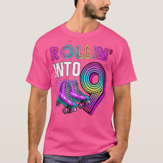 Camiseta Rolando no 9 Roller Skating Rink Aniversário de 9