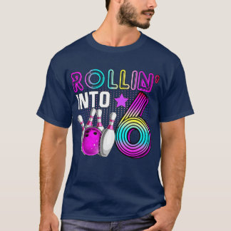 Camiseta Rolando para 6 Boliche de 6 de Festa de aniversári
