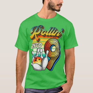 Camiseta Rolando para 9 Boliches Festa de aniversário 9º an