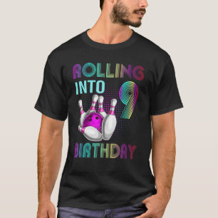 Camiseta Rolando para 9 Boliches Festa de aniversário 9º an